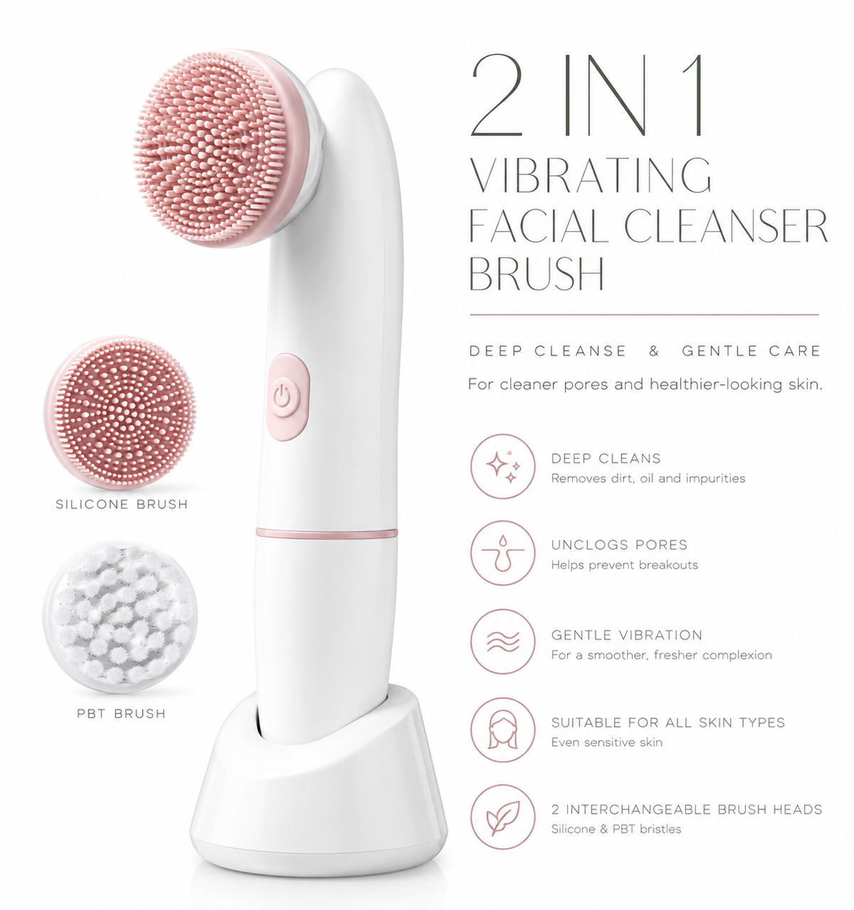 Bibo&Co.™ PureGlow Facial Cleansing Brush